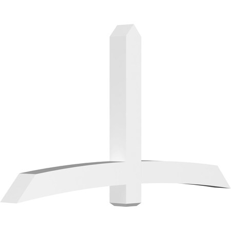 Ekena Millwork Bellingham Architectural Grade PVC Gable Bracket, 84"W x 45 1/2"H x 6"D x 6"F, 13/12 Pitch GBP084X46X0606BEL00